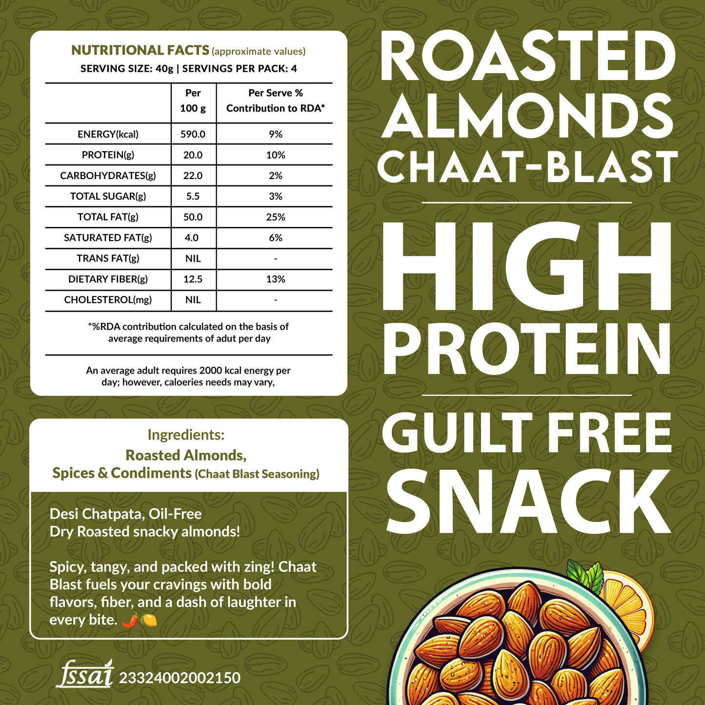 Chaat Blast Signature Roasted Almonds