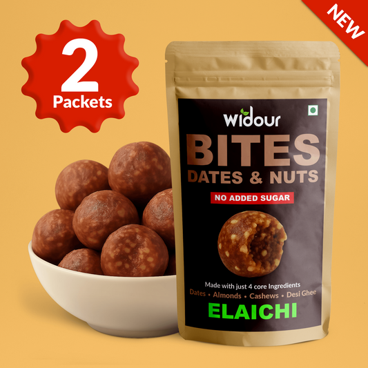 Widour Bites Dates & Nuts Laddoos – Elaichi | No Added Sugar.